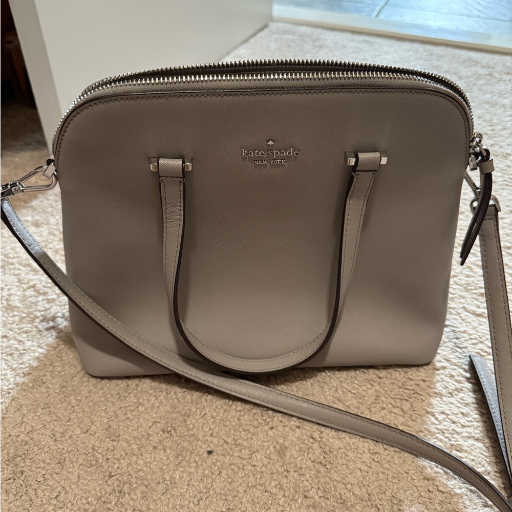 Kate Spade Taupe Leather Satchel